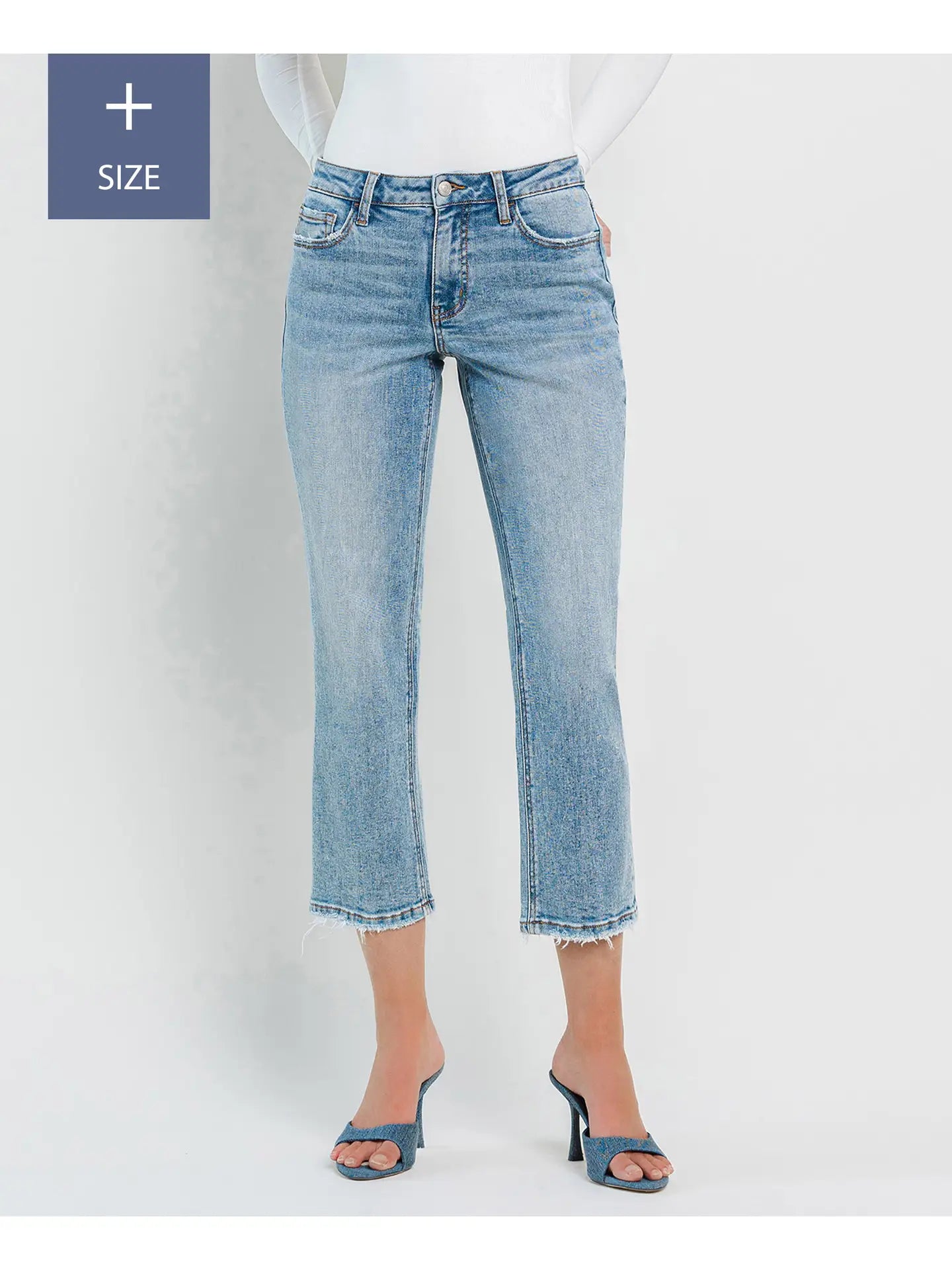 THE VICKI HI RISE STRAIGHT LEG DENIM - plus