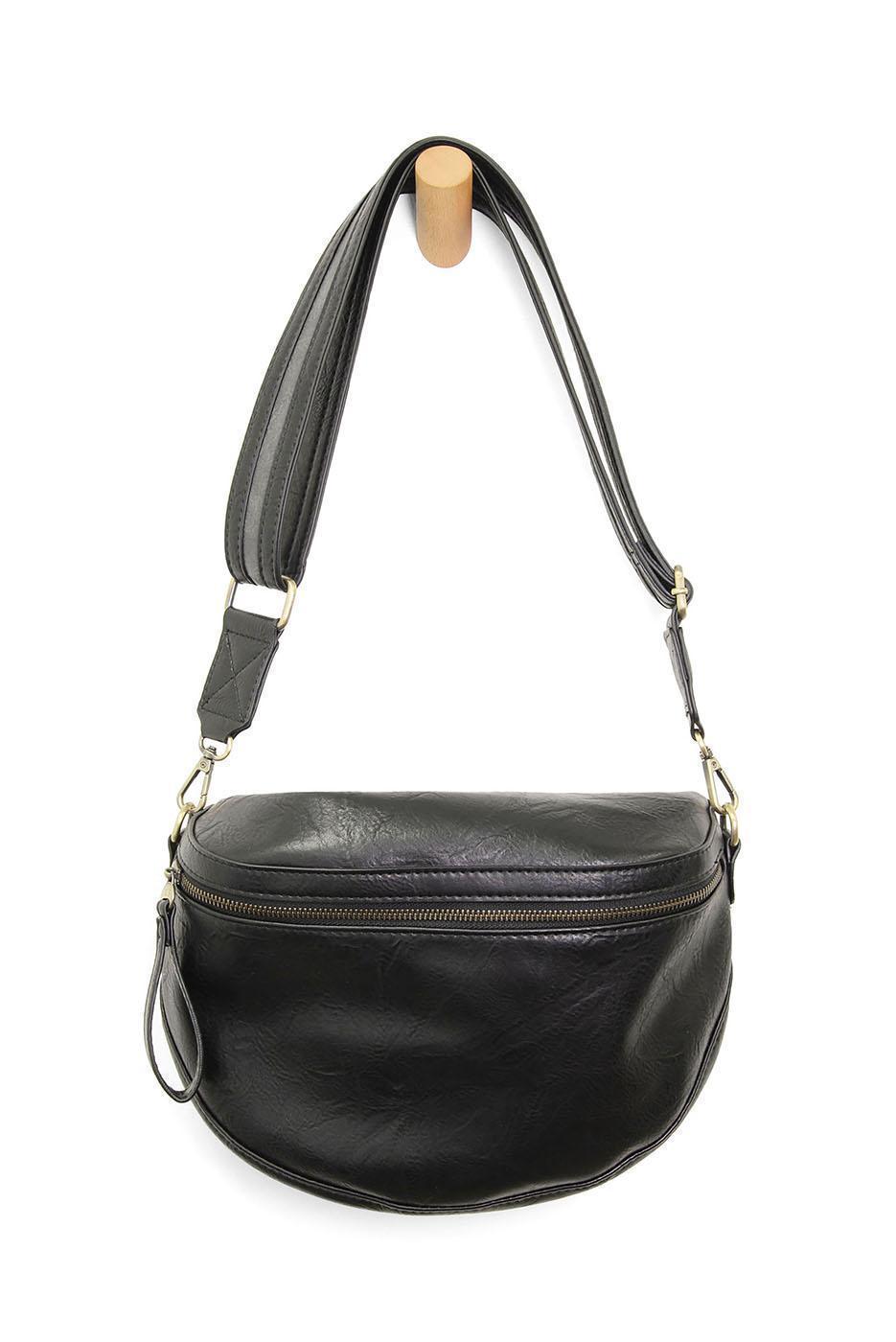 THE LAURA CONTRAST BELT BAG/SLING - black