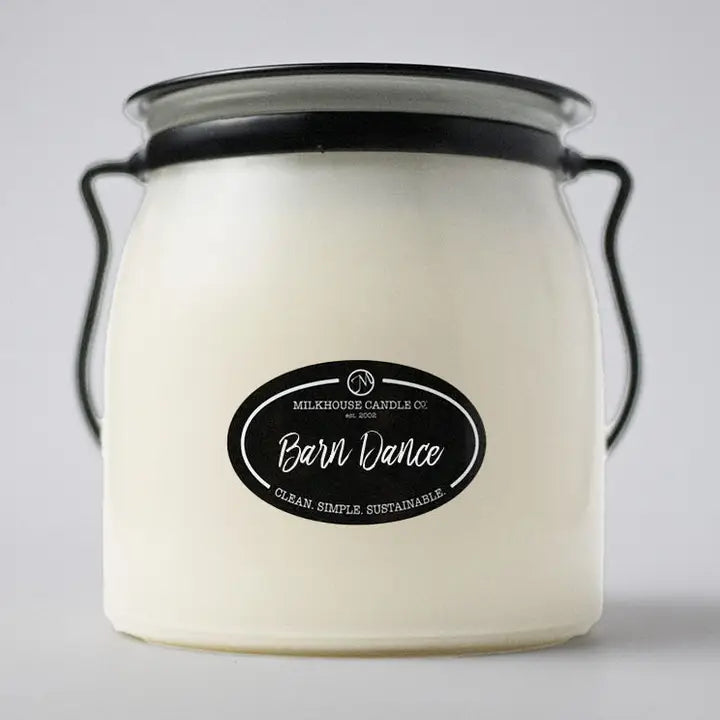 MILKHOUSE 16OZ BUTTER JAR CANDLE - Barn Dance