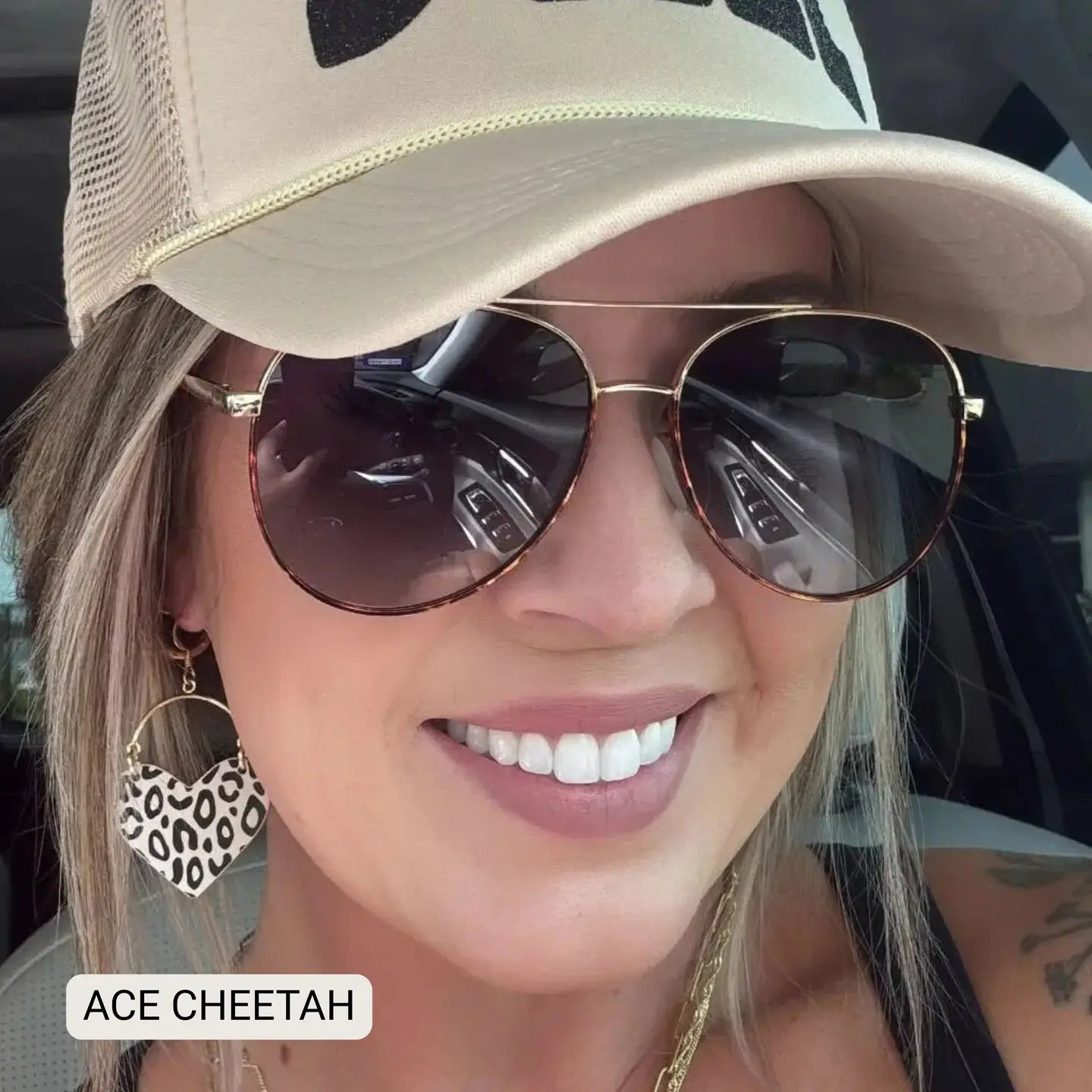 DAX ACE WOMENS POLARIZED SUNNIES- cheetah
