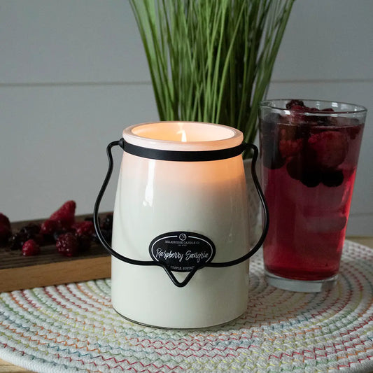 MILKHOUSE 22OZ. BUTTER JAR CANDLE - Raspberry Sangria