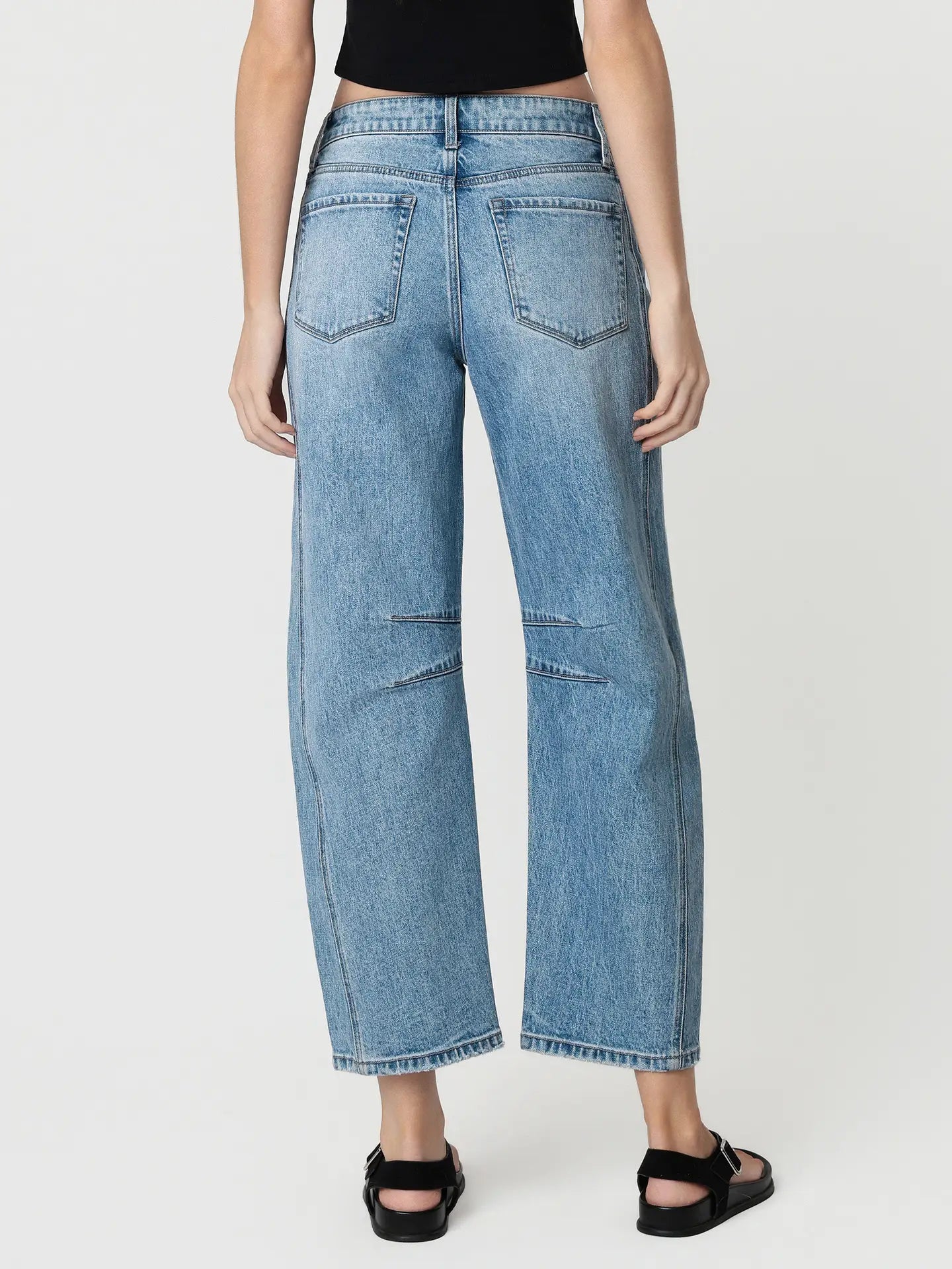 THE DEANNA HI RISE BARREL DENIM - lt wash