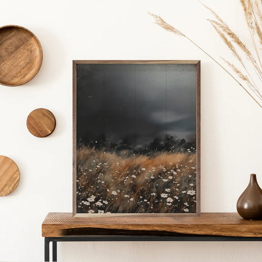 DARK PASTURE PORTRAIT FRAMED PICTURE