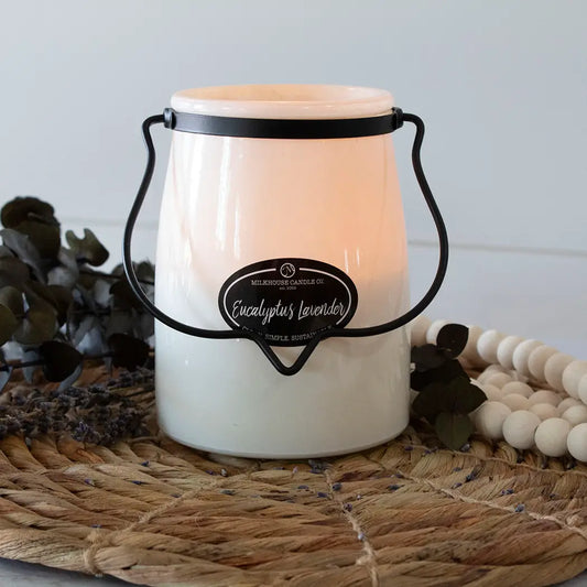 MILKHOUSE 22OZ. BUTTER JAR CANDLE - Eucalyptus Lavender