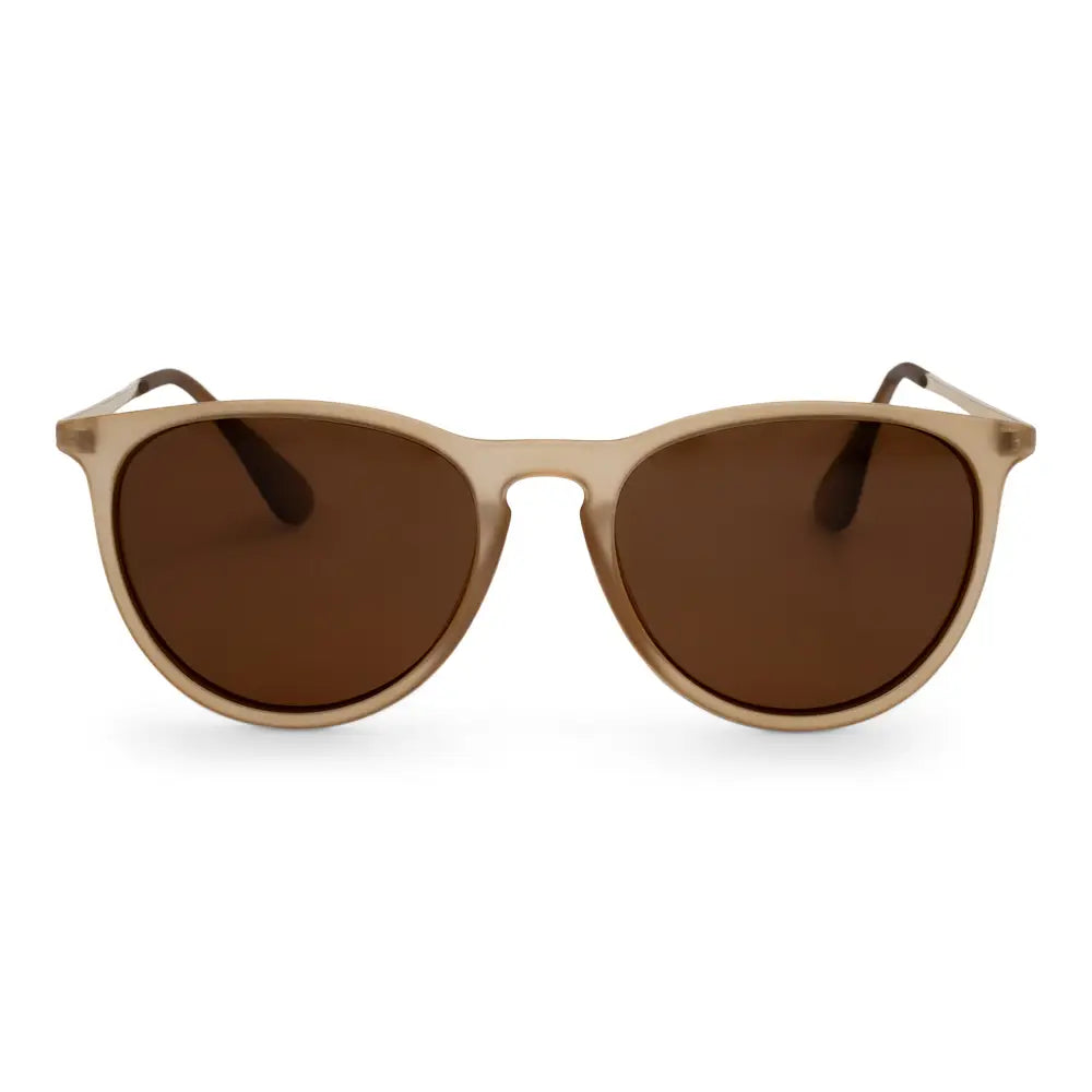 DAX MIDNIGHT POLARIZED MEDIUM HORN SUNNIES - sand