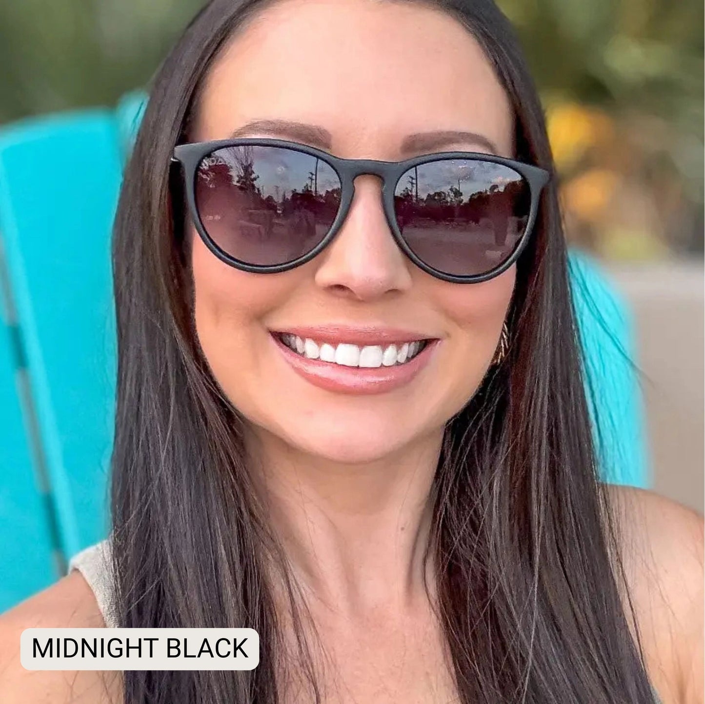DAX MIDNIGHT POLARIZED MEDIUM HORN SUNNIES - black ombre