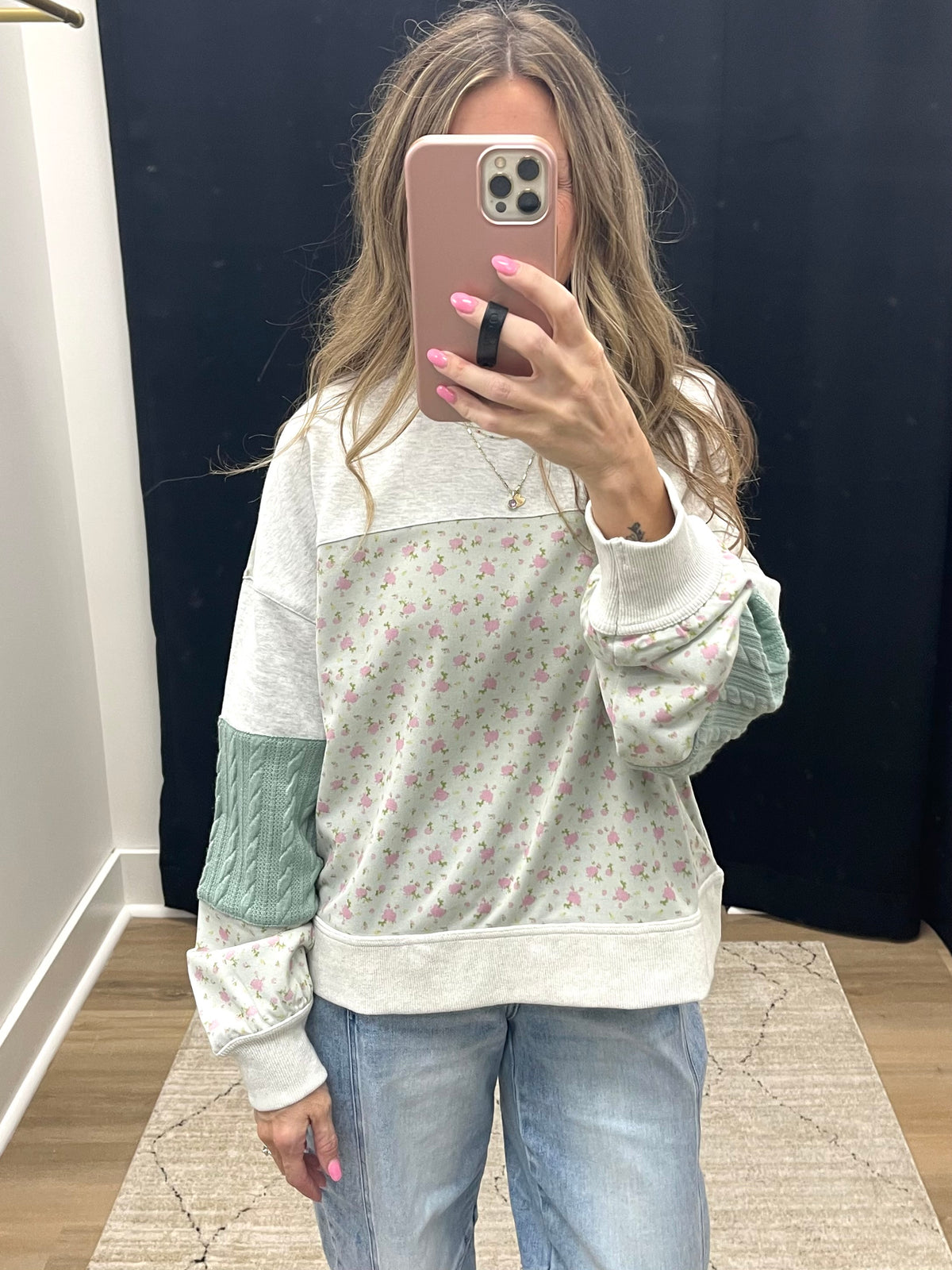 THE LEIGH PATCHWORK SWEATSHIRT