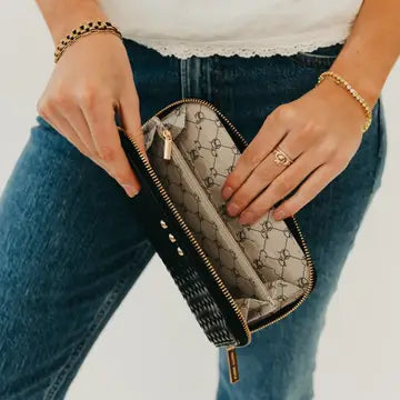 THE LENNI LARGE ZIP WOVEN WALLET - various colors