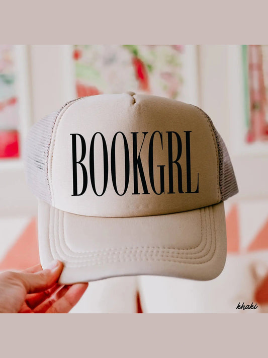 BOOKGRL TRUCKER HAT - tan