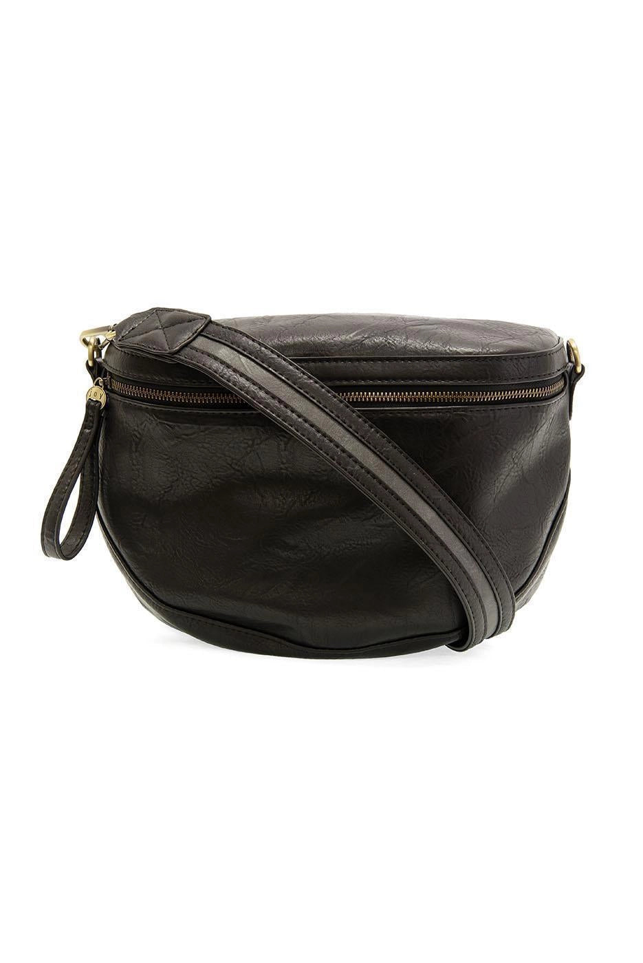 THE LAURA CONTRAST BELT BAG/SLING - black