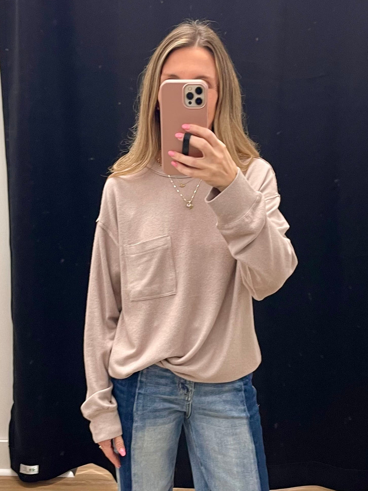 THE SUTTER PERFECT BASIC TOP - Heather taupe