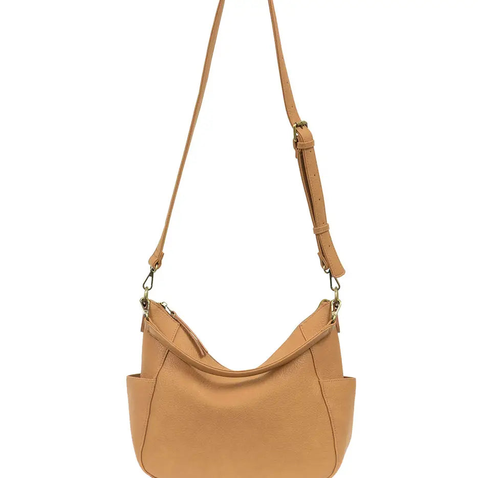 THE TRISH CONVERTIBLE HOBO BAG - warm tan