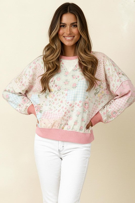 THE PAISLEY PATCHWORK DOLMAN TOP