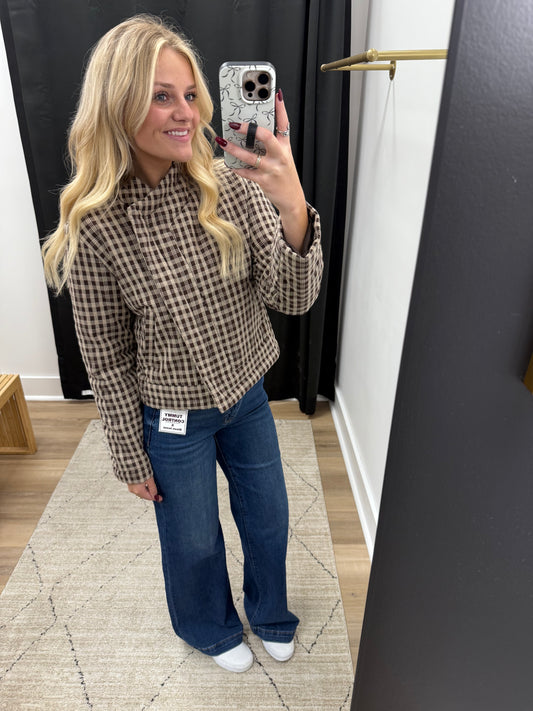 THE LEX PADDED PLAID ZIP UP JACKET