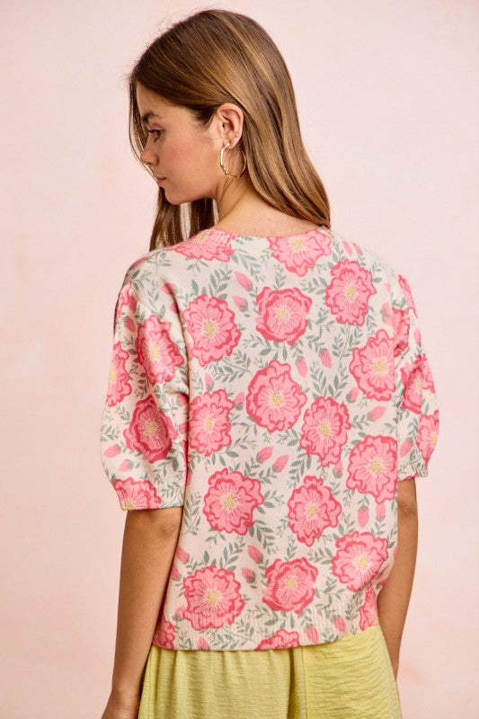 THE JOANNA FLORAL SWEATER TOP