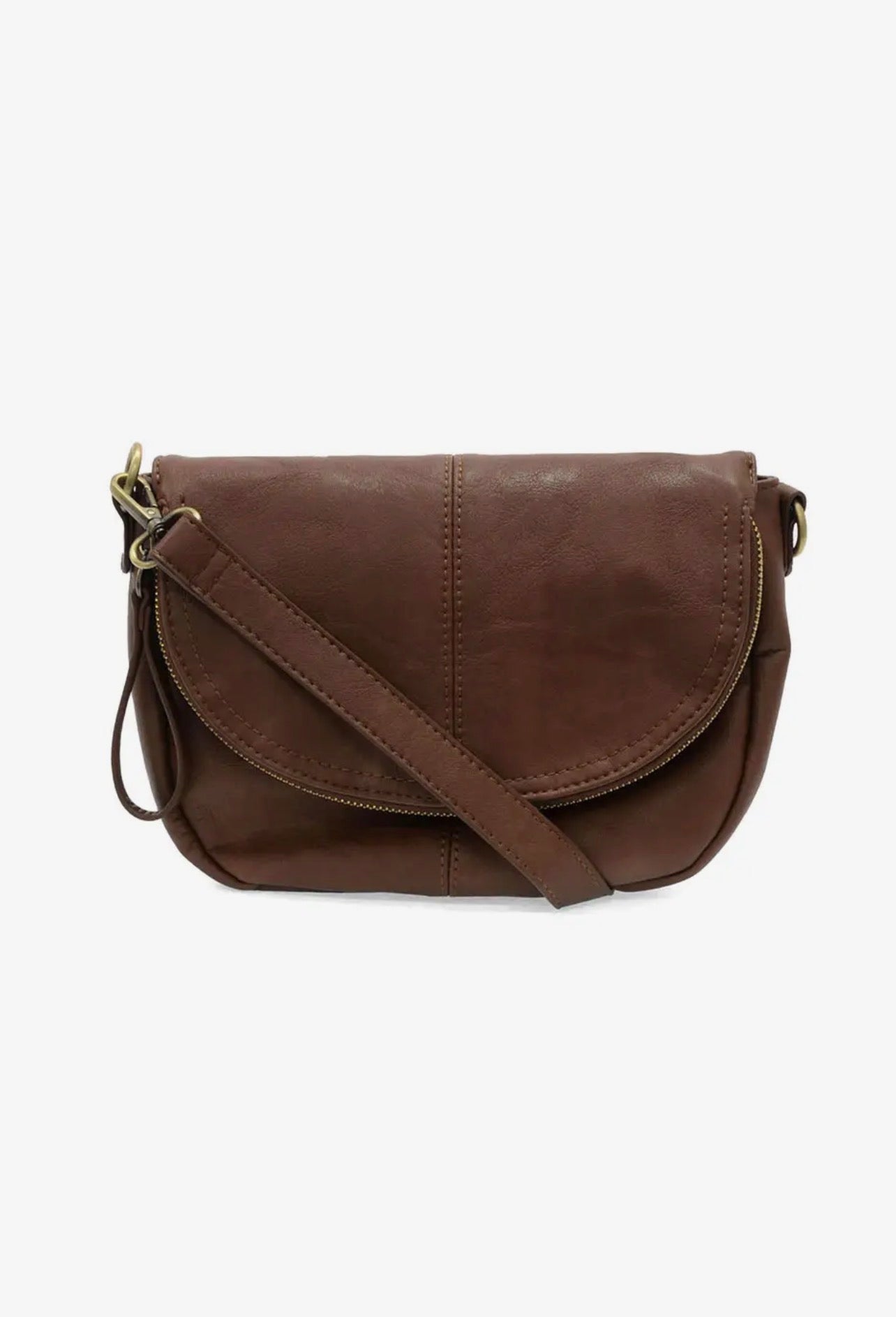 THE HELENE SMALL SADDLE CROSSBODY - walnut