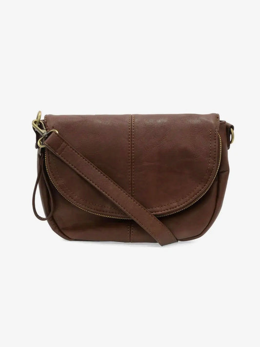 THE HELENE SMALL SADDLE CROSSBODY - walnut