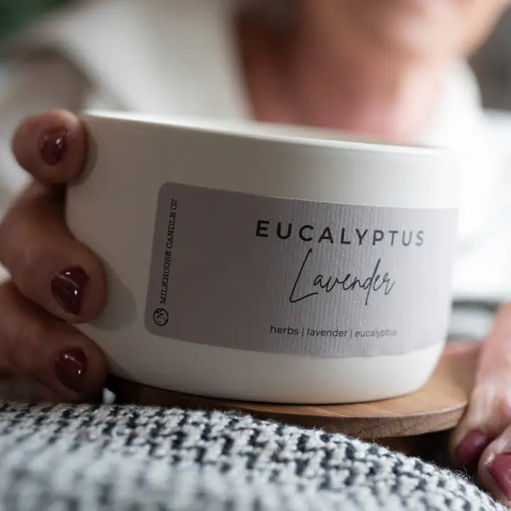 MILKHOUSE 10OZ. SIGNATURE STATEMENT CANDLE - EUCALYPTUS LAVENDER