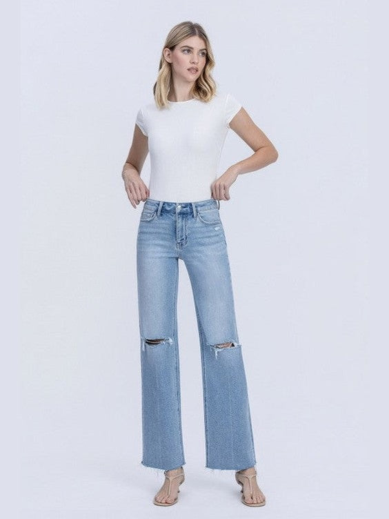 THE GLORIETTA DISTRESSED STRETCHY DENIM