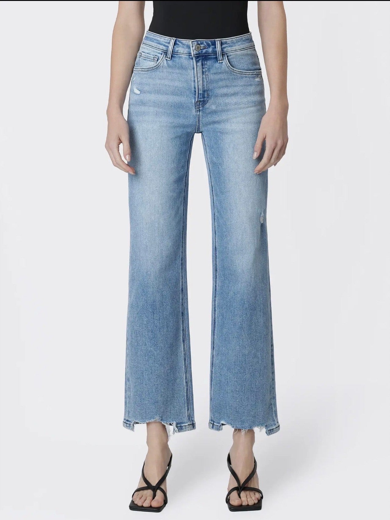 THE ELSA SLIM WIDE LEG DENIM