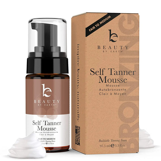 BEAUTY BY EARTH TANNING MOUSSE - 3.3 ozs. Extra dark