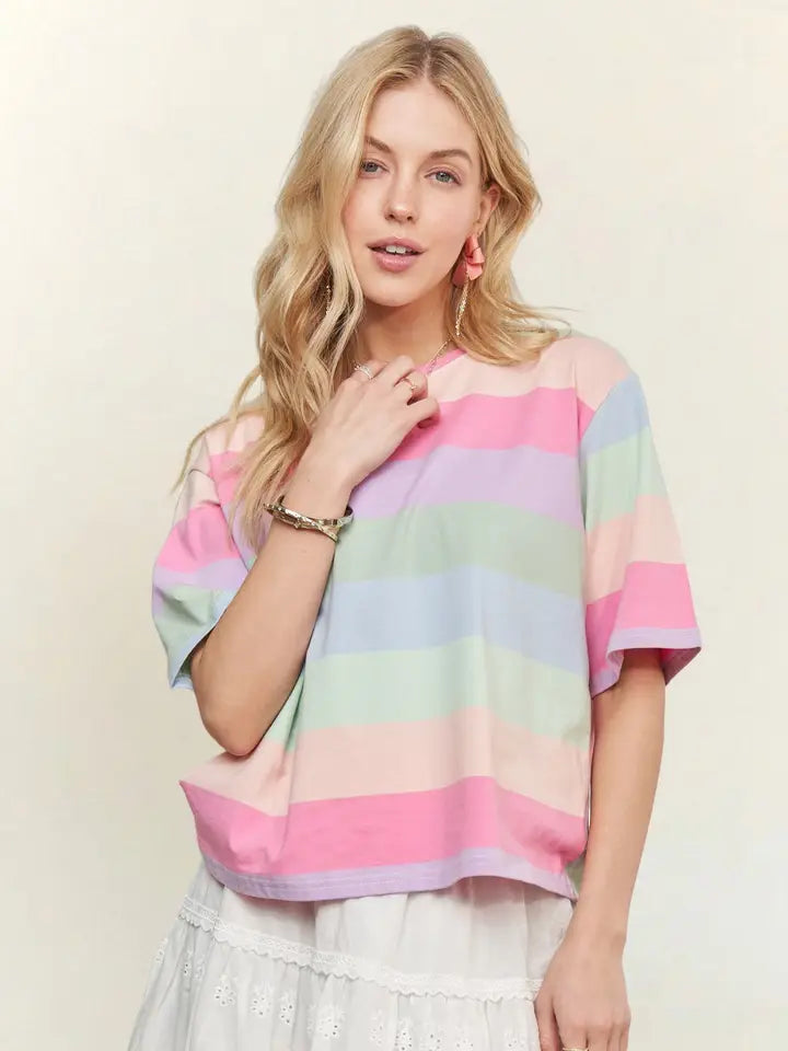THE LAYLA MULTI COLOR STRIPE TOP