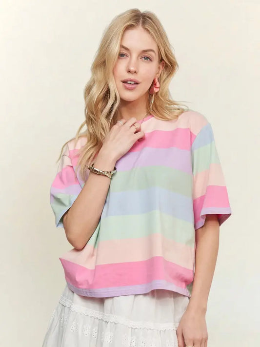 THE LAYLA MULTI COLOR STRIPE TOP