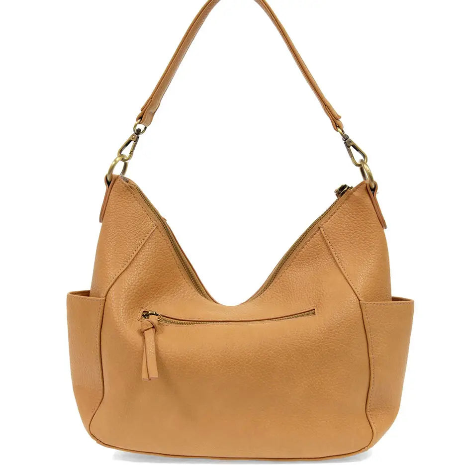 THE TRISH CONVERTIBLE HOBO BAG - warm tan