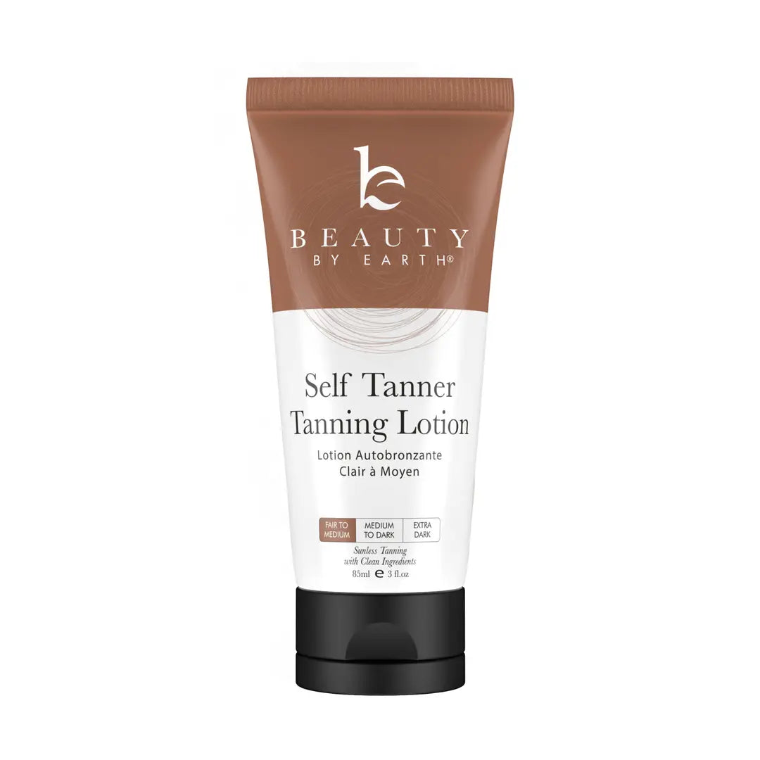 BEAUTY BY EARTH TANNING LOTION- 3 oz med to dark