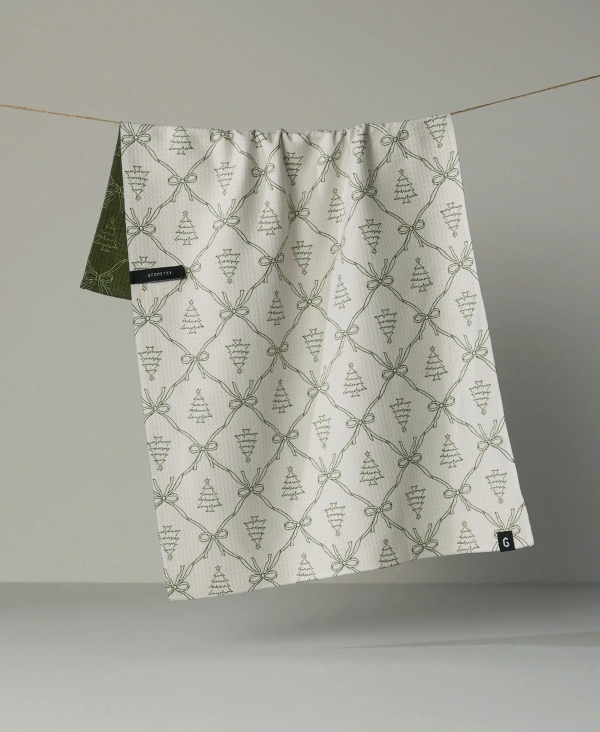 CEDAR BOWS GEOMETRY TEA TOWELS - double sided