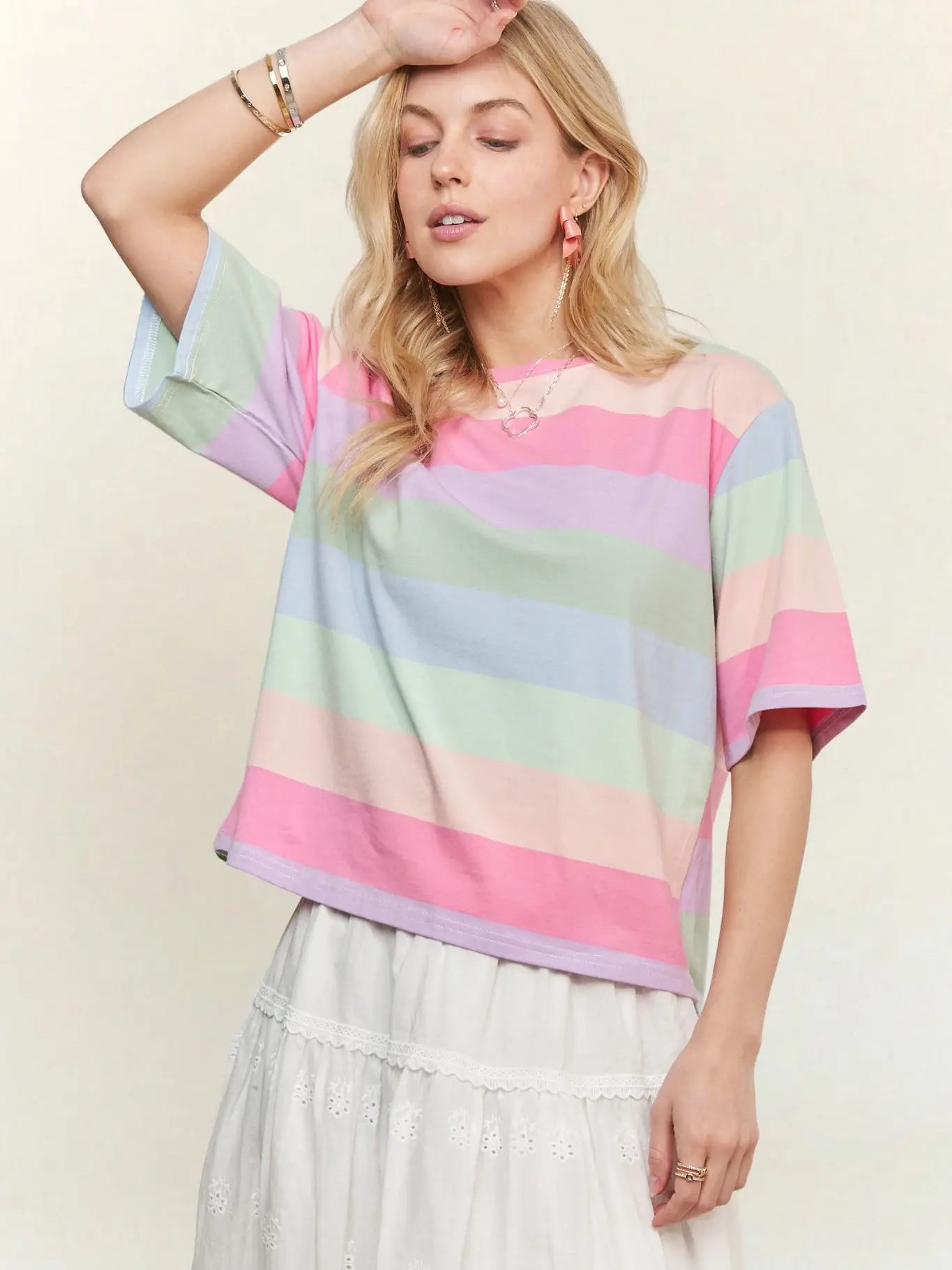 THE LAYLA MULTI COLOR STRIPE TOP