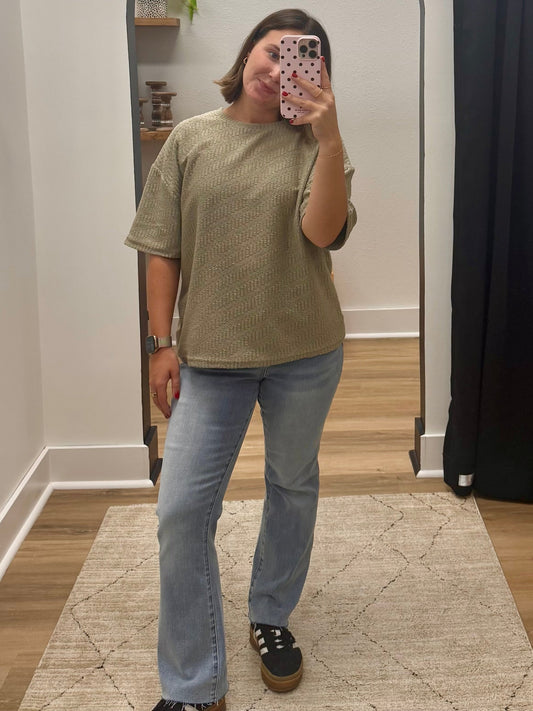 THE ELLA PERFECT FALL TOP - olive