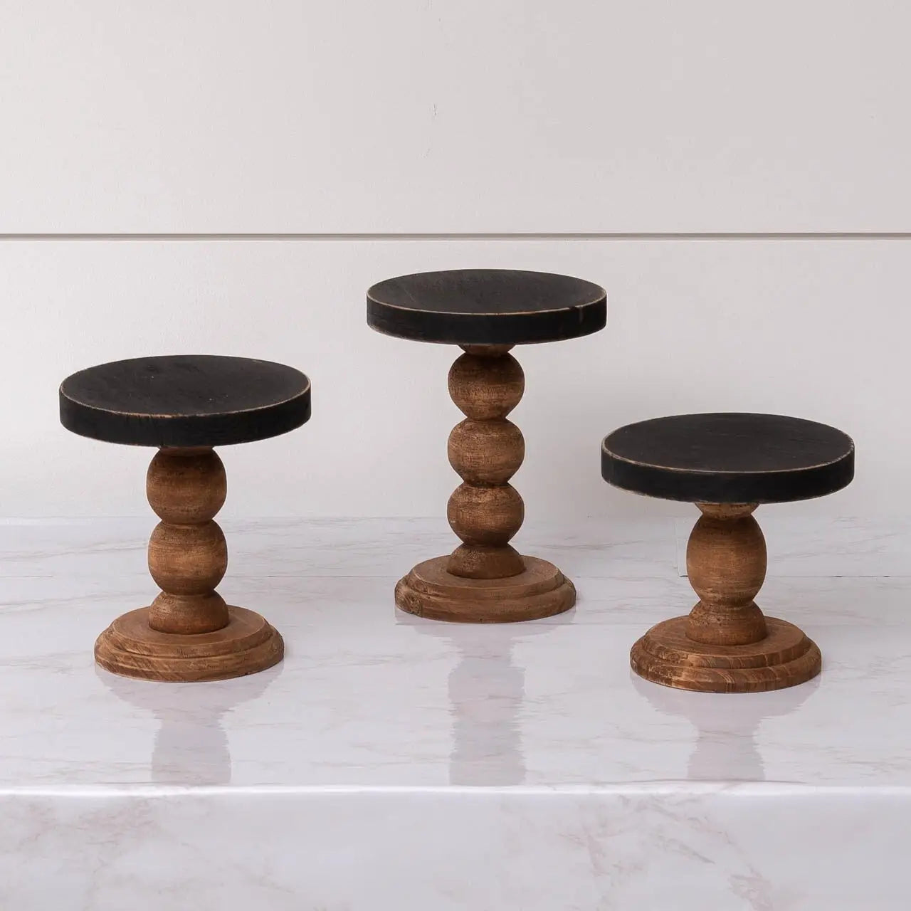 BLACK & WOOD MINI RISERS - 3 sizes