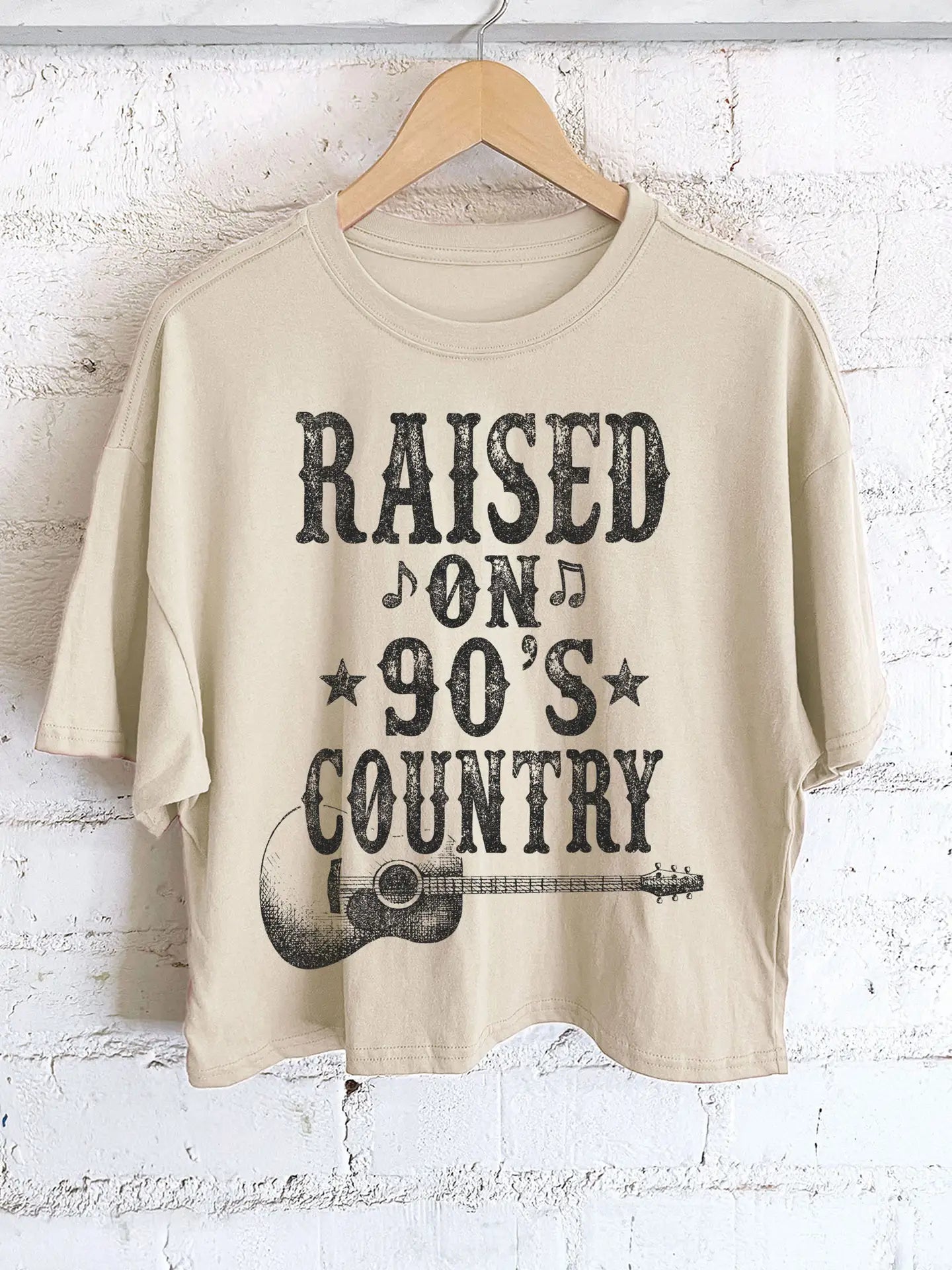 THE RAISED ON 90'S COUNTRY GRAPHIC TEE - khaki
