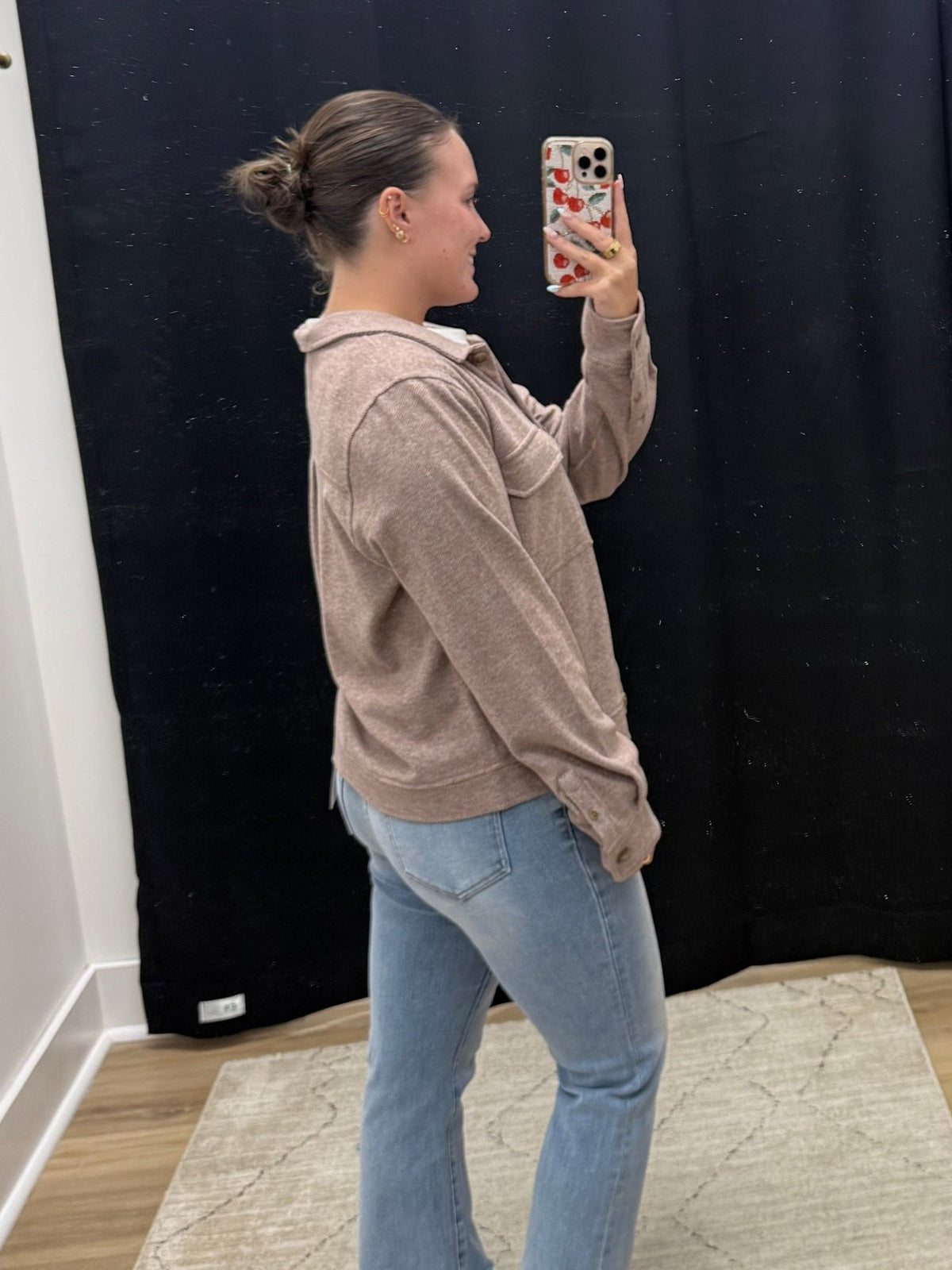 THE FAYE JACKET TOP - brown