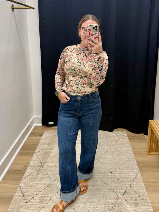 THE ALICIA DARK WIDE LEG DENIM