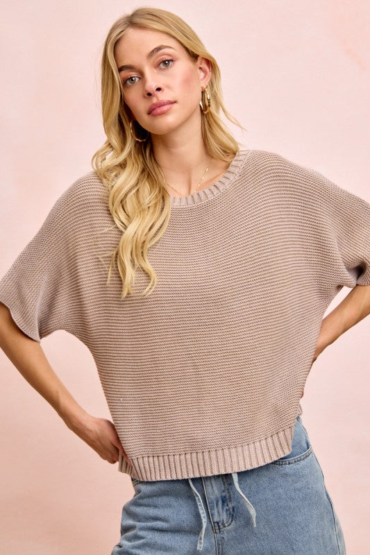 THE LAINEY WASHED MOCHA SWEATER