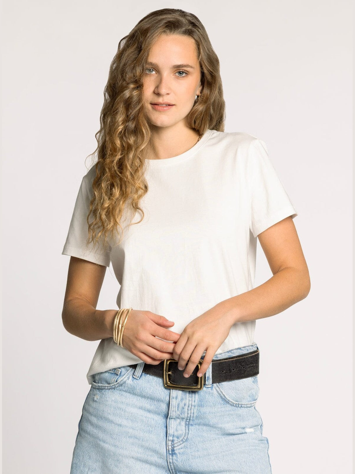 THE ASHER MINERAL WASH PERFECT TEE - white