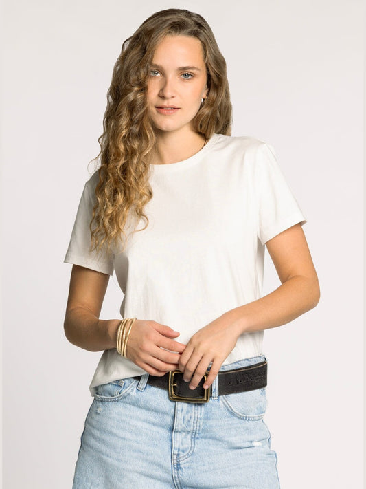 THE ASHER MINERAL WASH PERFECT TEE - white