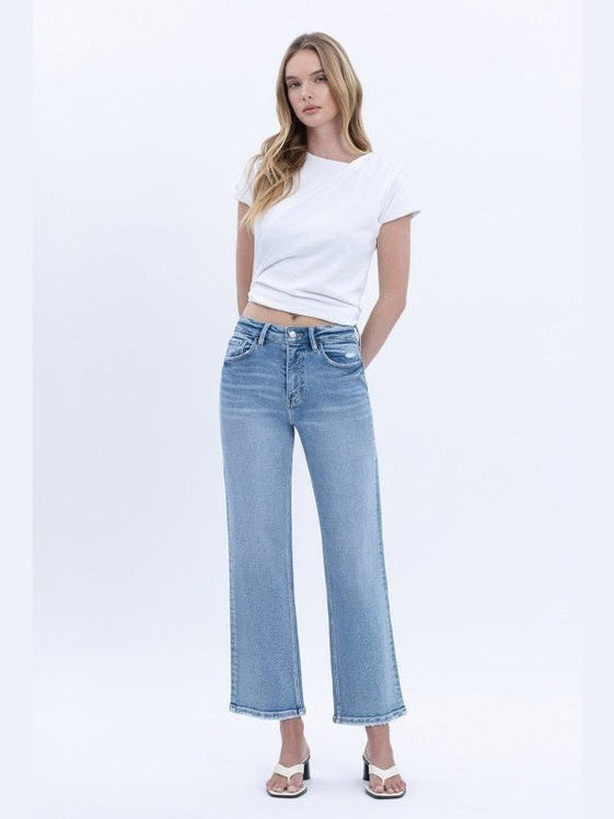 THE MILEY HI RISE SLIM WIDE LEG DENIM REG & PLUS