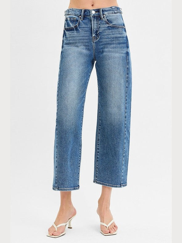 THE JAYLEN MEDIUM WASH BARREL DENIM