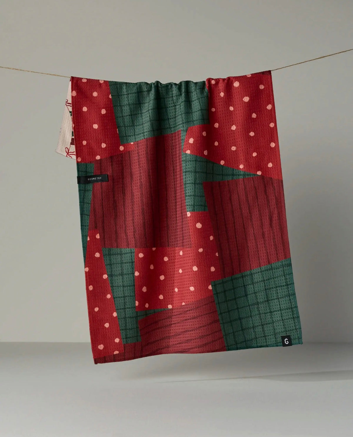 CHRISTMAS CRAFTS GEOMETRY TEA TOWELS - double sided