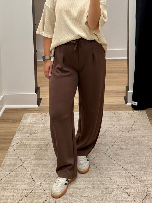 THE GAGE BARREL CASUAL PANTS - chocolate