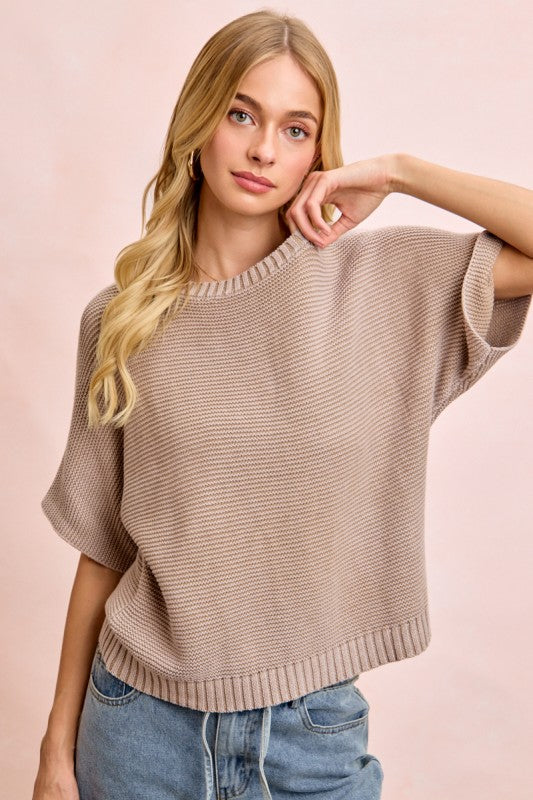 THE LAINEY WASHED MOCHA SWEATER