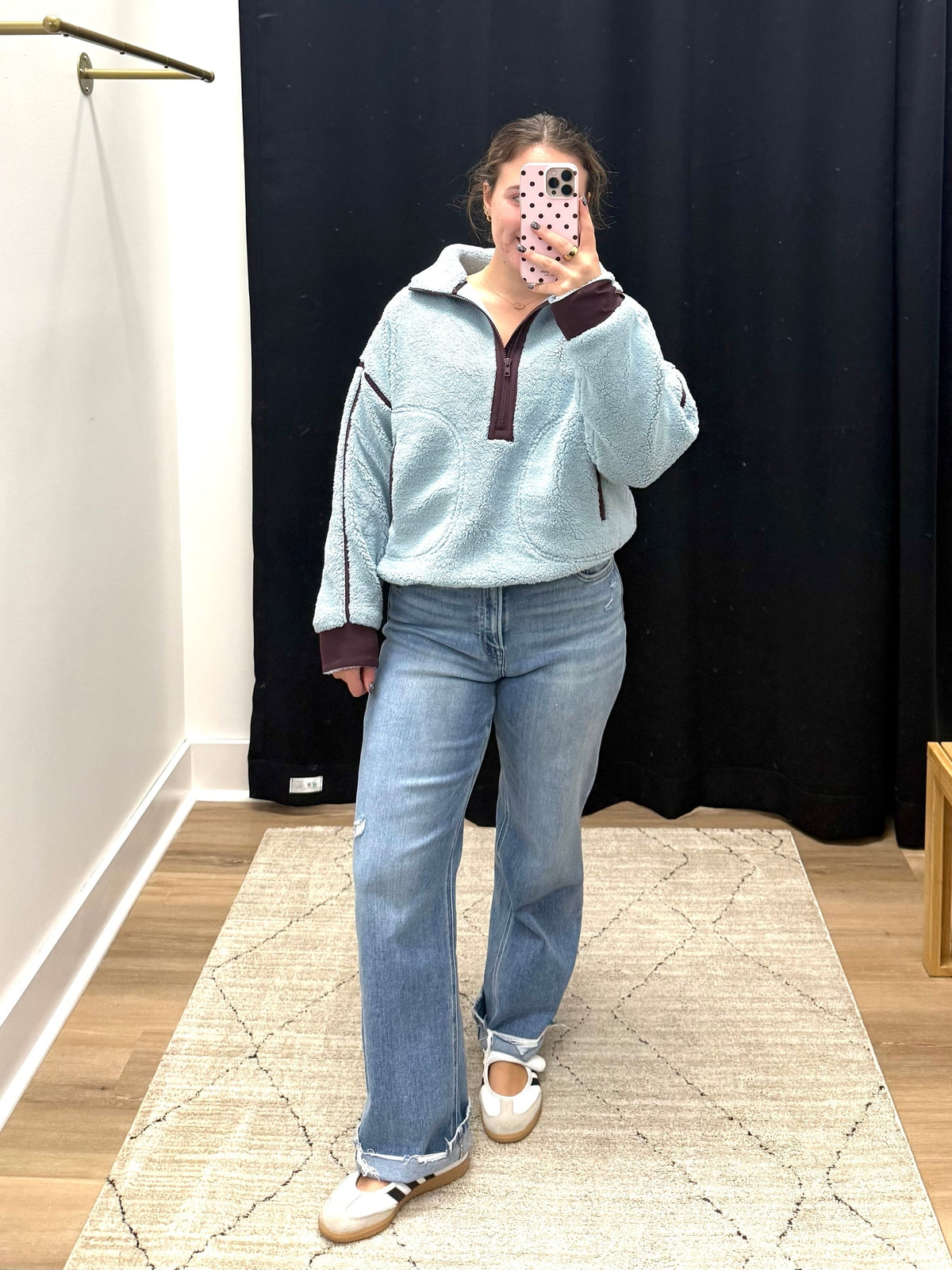THE RUTH FLEECE PULLOVER - Sky blue