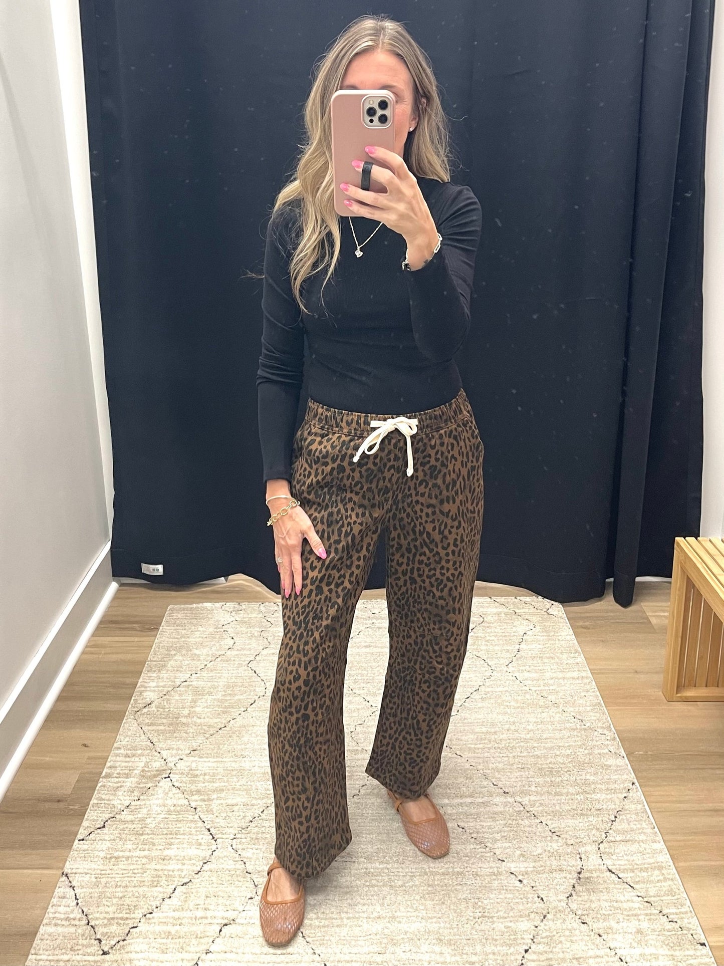 THE SHERRIE DENIM LEOPARD BARREL DENIM