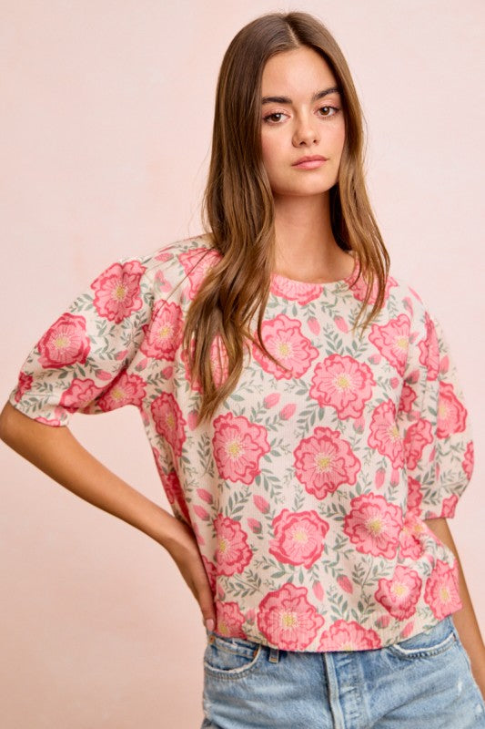 THE JOANNA FLORAL SWEATER TOP