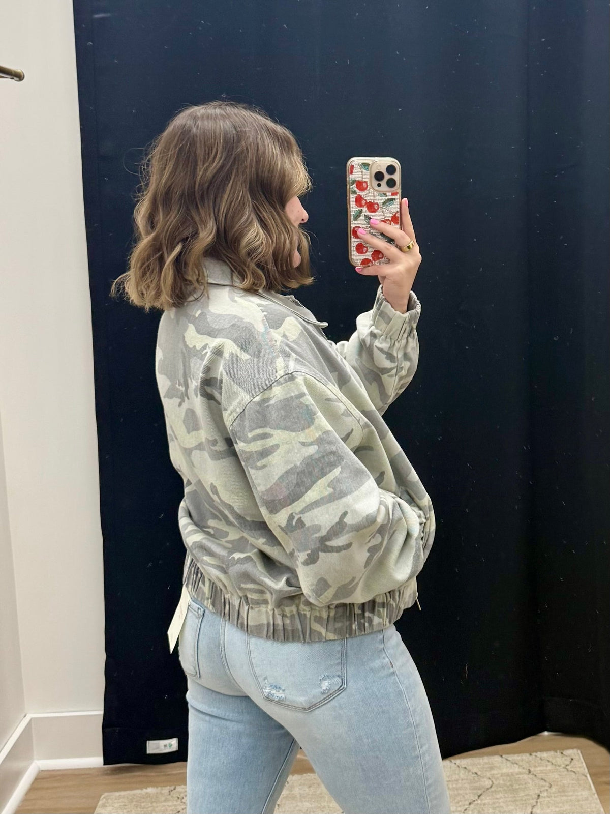THE HARPER WASHED CAMO BOMBER JACKET