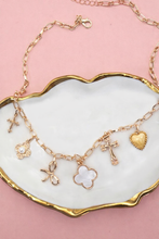 Load image into Gallery viewer, THE ADORABLE CROSS BOW HEART CHARM NECKLACE
