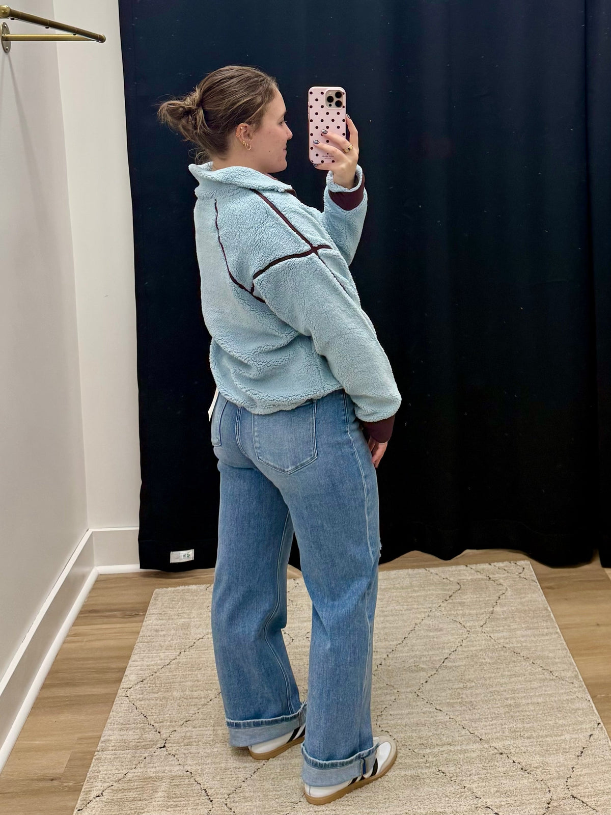 THE RUTH FLEECE PULLOVER - Sky blue